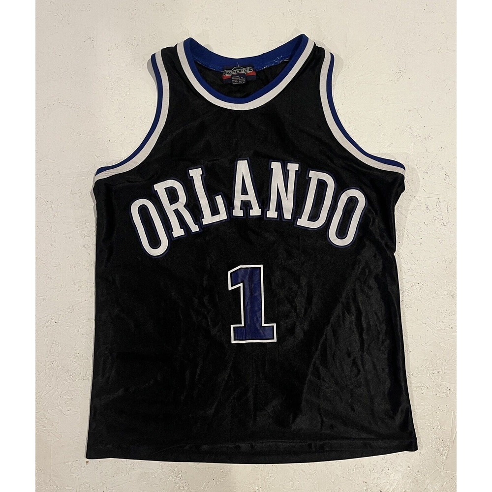 Vintage Harlem Gear Orlando Magic Basketball Jersey‎ Mens Size Large Black